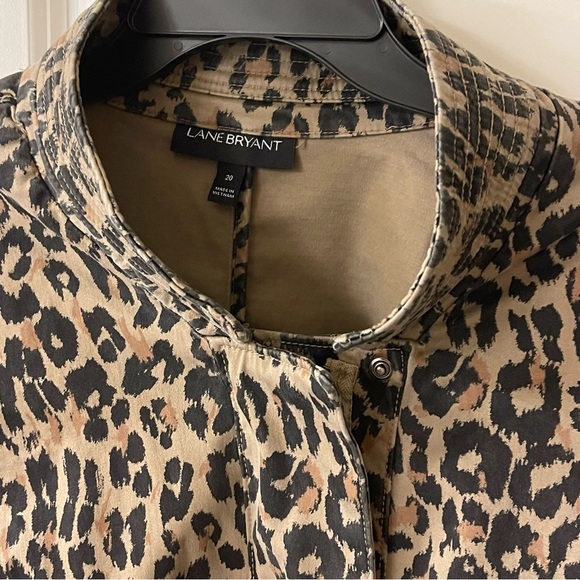 Lane‎ Bryant Blazer Leopard Print Brown and Black Womens Sz 20 - Picture 3 of 7